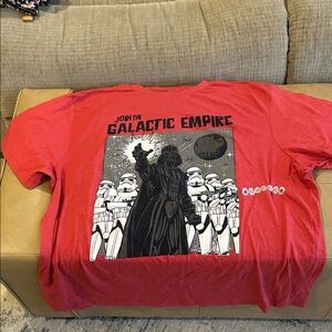 Disney Star Wars Red T-Shirt join the galactic empire brand new tags on 2X